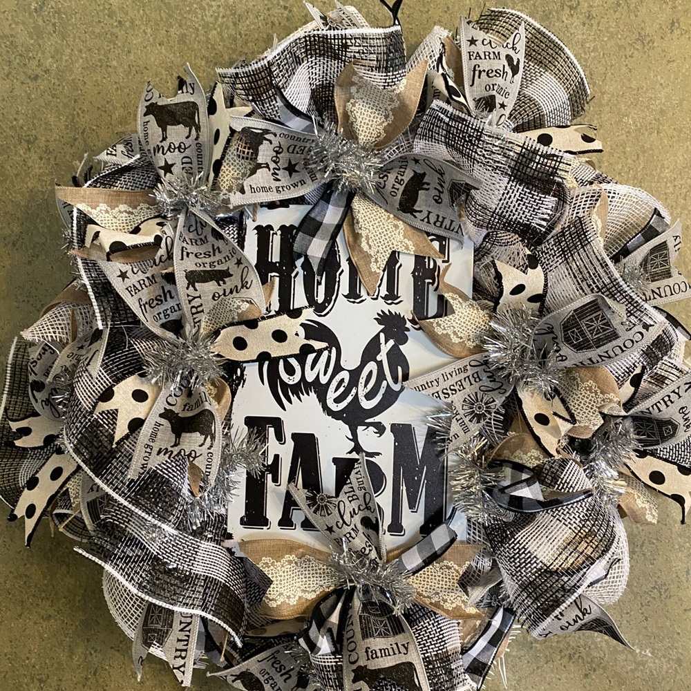 Handmade Mesh Wreath